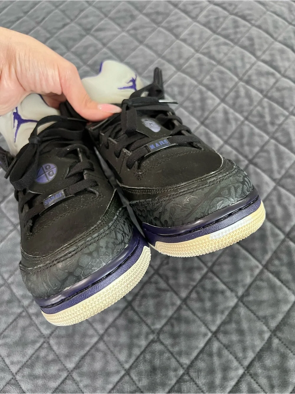 Air Jordan Son of Mars Sneakers Shoes Boys Youth 5.5 Low Grape Ice